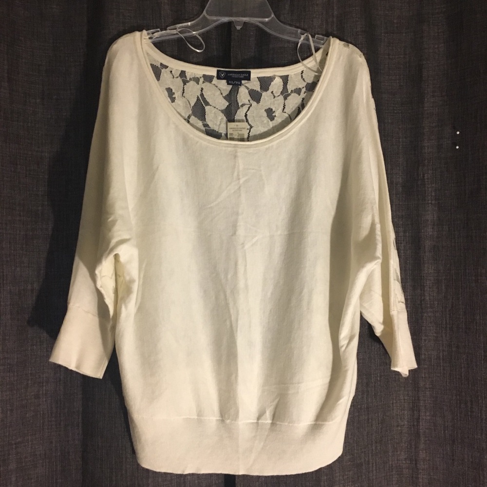American Eagle Lace Back Sweater